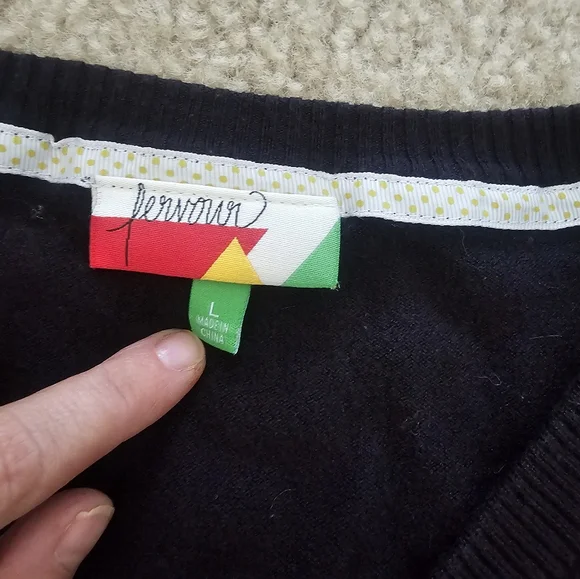 Mod Cloth Black Knit Quarter Sleeve Cardigan - Picture 6 of 6